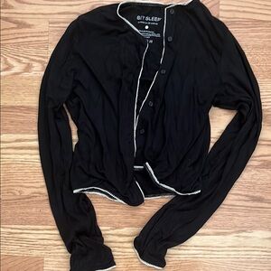 SET Active Black Button-Up Cardigan